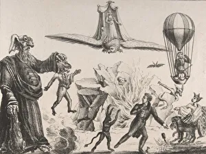 Monkeys Prints: Monsters, Monkeys, and Men, ca. 1820. Creator: Anon