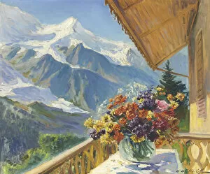 Summer Landscape Collection: Mont Blanc. Artist: Veshchilov, Konstantin Alexandrovich (1878-1945)