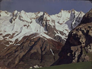 Isaak Ilyich 1860 1900 Gallery: The Mont Blanc mountains, 1897. Artist: Levitan, Isaak Ilyich (1860-1900)