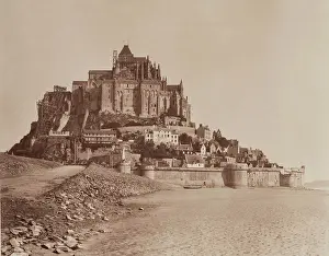 Harbour Wall Prints: Mont Saint-Michel, between 1867 and 1870. Creator: Adolphe Braun
