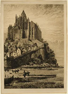 Pilgrims Prints: Mont Saint-Michel, 1882. Creator: Axel Herman Haig