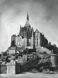 Basse Normandie Prints: Mont Saint-Michel, Normandy, France, 1937. Artist: Martin Hurlimann