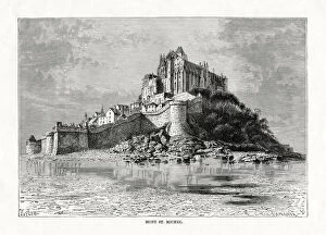 Laplante Gallery: Mont-Saint-Michel, Normandy, France, 1879. Artist: C Laplante