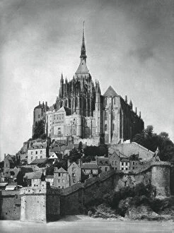 Mont Saint-Michel, Normandy, France, 1937.Artist: Martin Hurlimann
