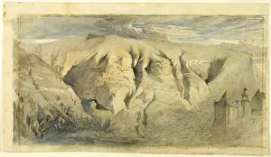 Ruskin John Prints: Mont Saleve, c.1840. Creator: John Ruskin