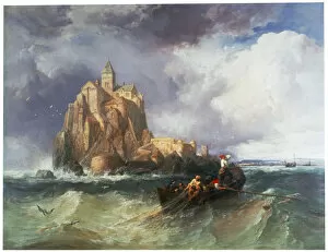 Oarsman Collection: Mont St Michel, 1868. Artist