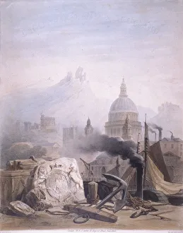 Citadel Prints: Montage of images with St Pauls, c1855. Artist: Jules Louis Arnout