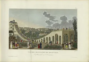 1817 1824 Prints: Montages de Belleville, Barrière des 3 couronnes
