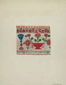 Ladys Prints: Montaleto (Head Scarf), c. 1937. Creator: Ann Gene Buckley
