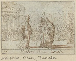Montano, Carino and Dameta, 1640. Creator: Johann Wilhelm Baur