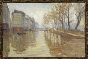 5th Arrondissement Prints: Montebello wharf (floods of 1910), 1910. Creator: Germain Eugene Bonneton
