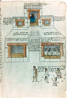 Montezuma II, last Aztec emperor, in his palace, early 16th century Montezuma II, last Aztec emperor, in his palace, early 16th century