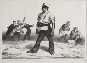 Honoredaumier French Prints: The Monthly Association (plate 20): Do not meddle with it!, 1834. Creator: Honore Daumier