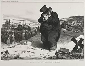Honoré Daumier French Gallery: The Monthly Association (plate 22): Failed Lafayette! It Serves You Right, My Old Friend!, 1834