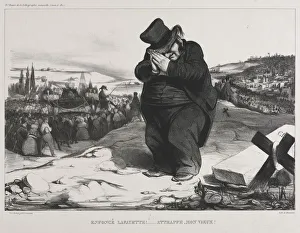 Honoredaumier French Prints: The Monthly Association (plate 22): Failed Lafayette! It Serves You Right