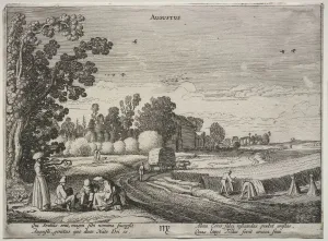 The Twelve Months: August. Creator: Jan van de Velde (Dutch, 1620-1662) The Twelve Months: August. Creator: Jan van de Velde (Dutch, 1620-1662)