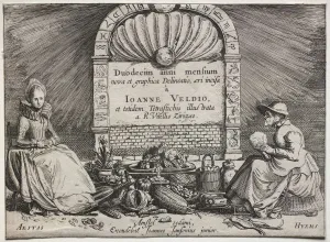 The Twelve Months. Creator: Jan van de Velde (Dutch, 1620-1662) The Twelve Months. Creator: Jan van de Velde (Dutch, 1620-1662)
