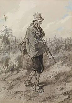 Poacher Prints: The Twelve Months: September, 1866. Creator: Paul Gavarni