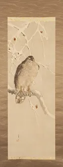Ink On Silk Prints: The Twelve Months: Twelfth Month, between 1900 and 1918. Creator: Watanabe Seitei
