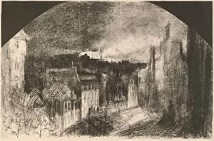 Anniversary Gallery: Montmartre le 14 Juillet (Bastille Day in Montmartre), 1892. Creator: Felix Hilaire Buhot
