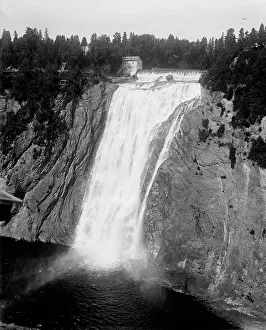Quebec Prints: Montmorency Falls (near view from above)