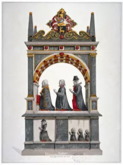 Alderman Of London Collection: Monument to Alderman Richard Humble and family, St Saviours Church, Southwark, London, c1700