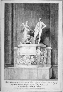 Monument to Captain Richard Rundle Burges, St Pauls Cathedral, City of London, 1803