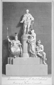 Cornwallis Gallery: Monument to Charles, Marquis Cornwallis, St Pauls Cathedral, City of London, 1805