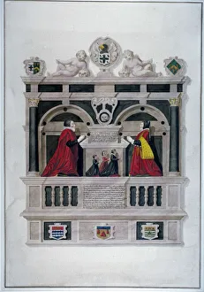 Monument in the Church of St Andrew Undershaft, Leadenhall Street, London, c1820 Artist