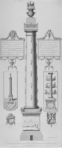 Hendrick Prints: The Monument, City of London, 1670. Artist: Hendrick Hulsbergh