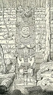 Monument at Copan, 1849. Creator: Unknown