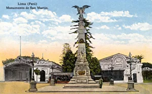 Peru Prints: Monument to General San Martin, Lima, Peru, early 20th century