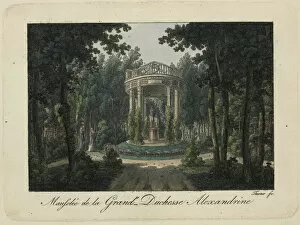 The monument to Grand Duchess Alexandra Pavlovna at Pavlovsk, 1810s. Creator: Thurner