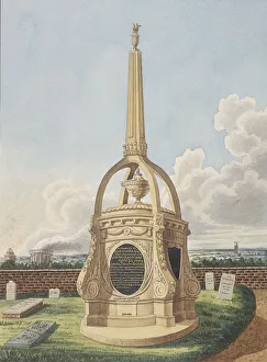 St Leonards Church Prints: Monument to John Duprie at St Leonards, Bromley, c1800
