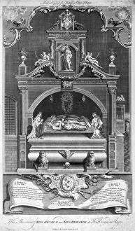 Plantagenet Prints: The monument of King Henry II and Richard I at Fontevrault in Anjou, 1786. Artist: Goldar