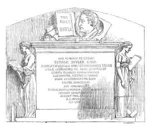 Richard Westmacott Prints: Monument to the late Rev. D. Butler, in Harrow Church, 1854. Creator: Williams