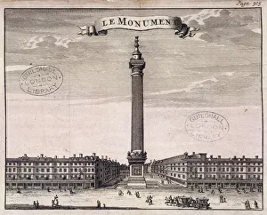 The Monument Prints: Monument, London, c1698