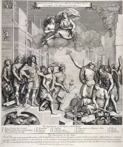 The Monument Prints: Monument, London, c1740