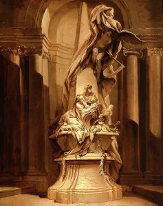 1st Arrondissement Prints: Monument to Mignard, c.1735. Creator: Juste-François Boucher