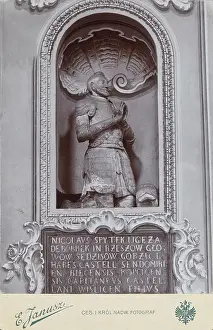 Inscription Prints: Monument to Mikolaj Spytek Ligeza, ...Rzeszow, Poland, 1905-1914. Creator: Edward Janusz
