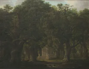 Hidden Prints: Monument in an Oak Wood, 1786. Creator: Johann Friedrich Weitsch
