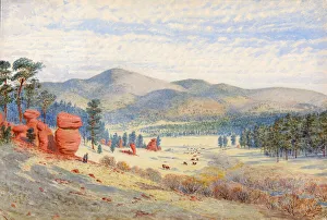 Watercolor And Pencil On Paper Prints: In Monument Park, Colorado, 1874. Creator: Walter Paris