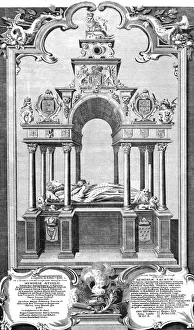 Maximilian Prints: The Monument of Queen Elizabeth in Westminster Abbey, 1786. Artist: John Goldar