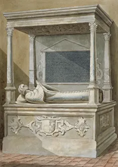 Penn Prints: Monument to Sibel Penn on the north side of the chancel at St Mary