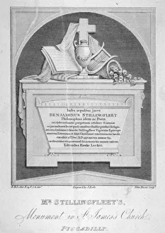 Edward Hawke Prints: Monument in St Jamess Church, Piccadilly, London, c1825