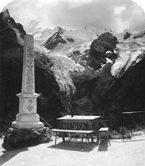 A monument in Stilfserjoch Strasse, Weisse Knott, Tyrol, c1900s. Artist: Wurthle & Sons