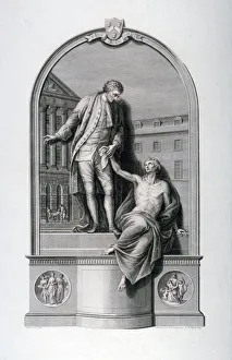 Monument to Thomas Guy at Guys Hospital, Southwark, London, c1784. Artist