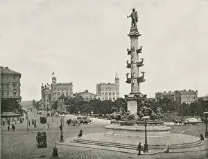 Vienna Gallery: Monument to Wilhelm von Tegetthoff on the Praterstern, Vienna, Austria, 1895. Creator: Unknown
