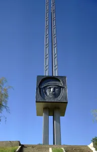 Uzbekistan Prints: Monument to Yuri Gagarin, mid 20th century