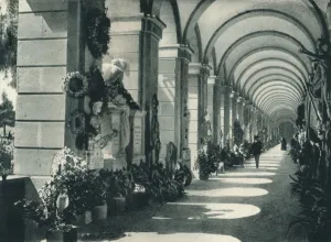 Arcade Prints: Monumental Cemetery of Staglieno, Genoa, Italy, 1927. Artist: Eugen Poppel
